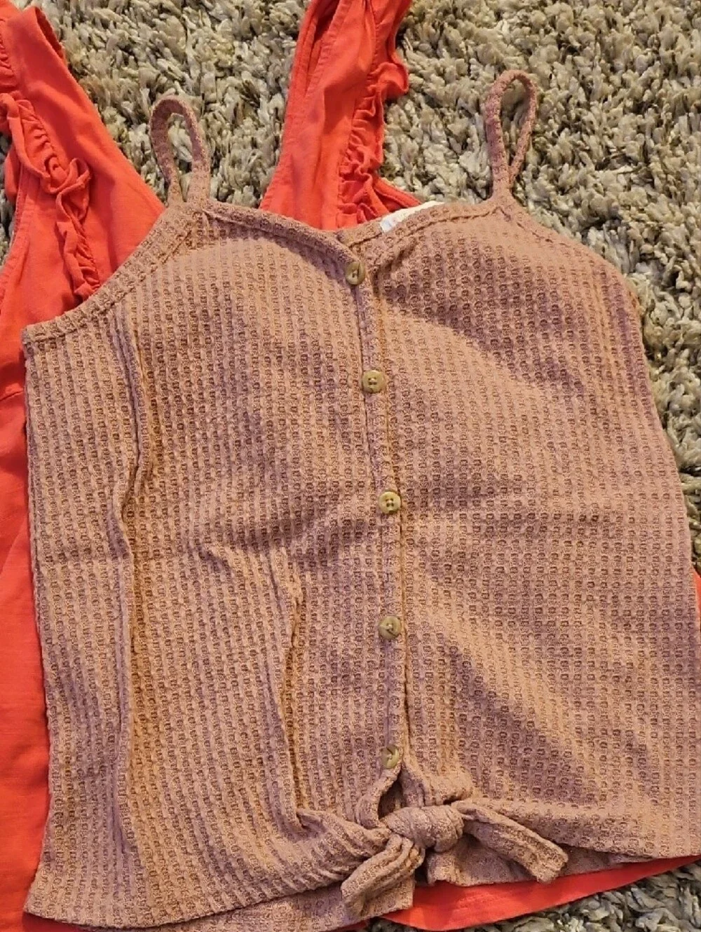Girl's Floral & Solid Mix Summer Tops - 10/12 Bundle